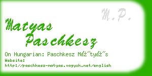 matyas paschkesz business card